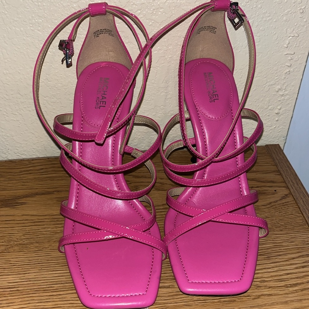 New Michael Kors pink strap heels - size 7.5